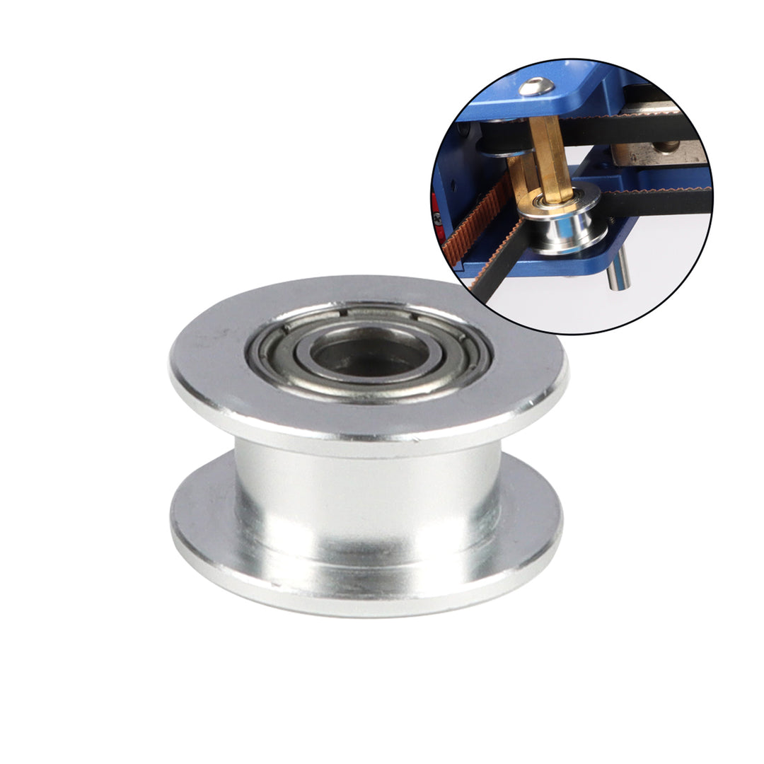 IdeaFormer 2PCS 2GT 6mm width non-toothed idler wheel, inner diameter 5mm, outer diameter 18mm - with bearing synchronous wheel IR3 V1