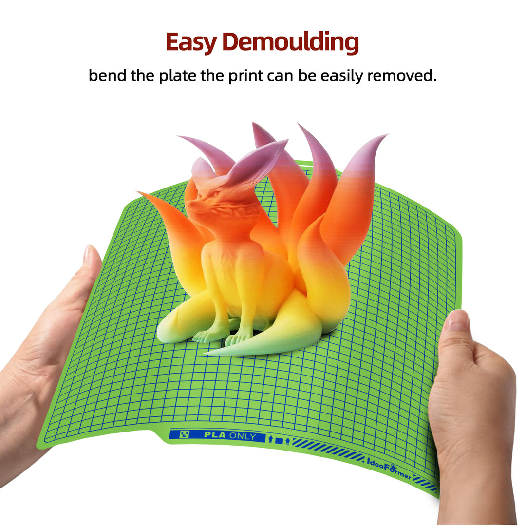 IdeaFormer Green Smooth Low-Temperature Build Plate, 257×257mm for Bambu Lab P1P/P1S/X1C/X1/X1E/A1