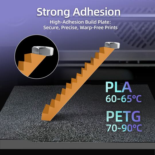 IdeaFormer 黑色光滑 PEI+纹理 PEI 弹簧钢打印平台，260×271mm，适用于 Elegoo Centauri Carbon