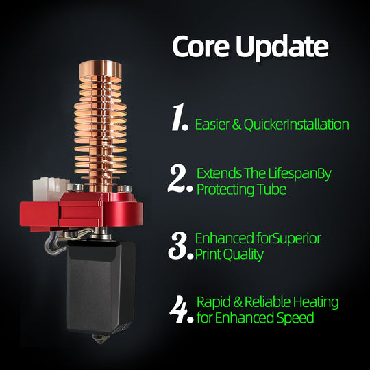 IdeaFormer アップグレード クイックリリース ホットエンド エクストルーダーキット（取り外し可能なノズル付き）Flashforge AD5M/AD5M Pro用