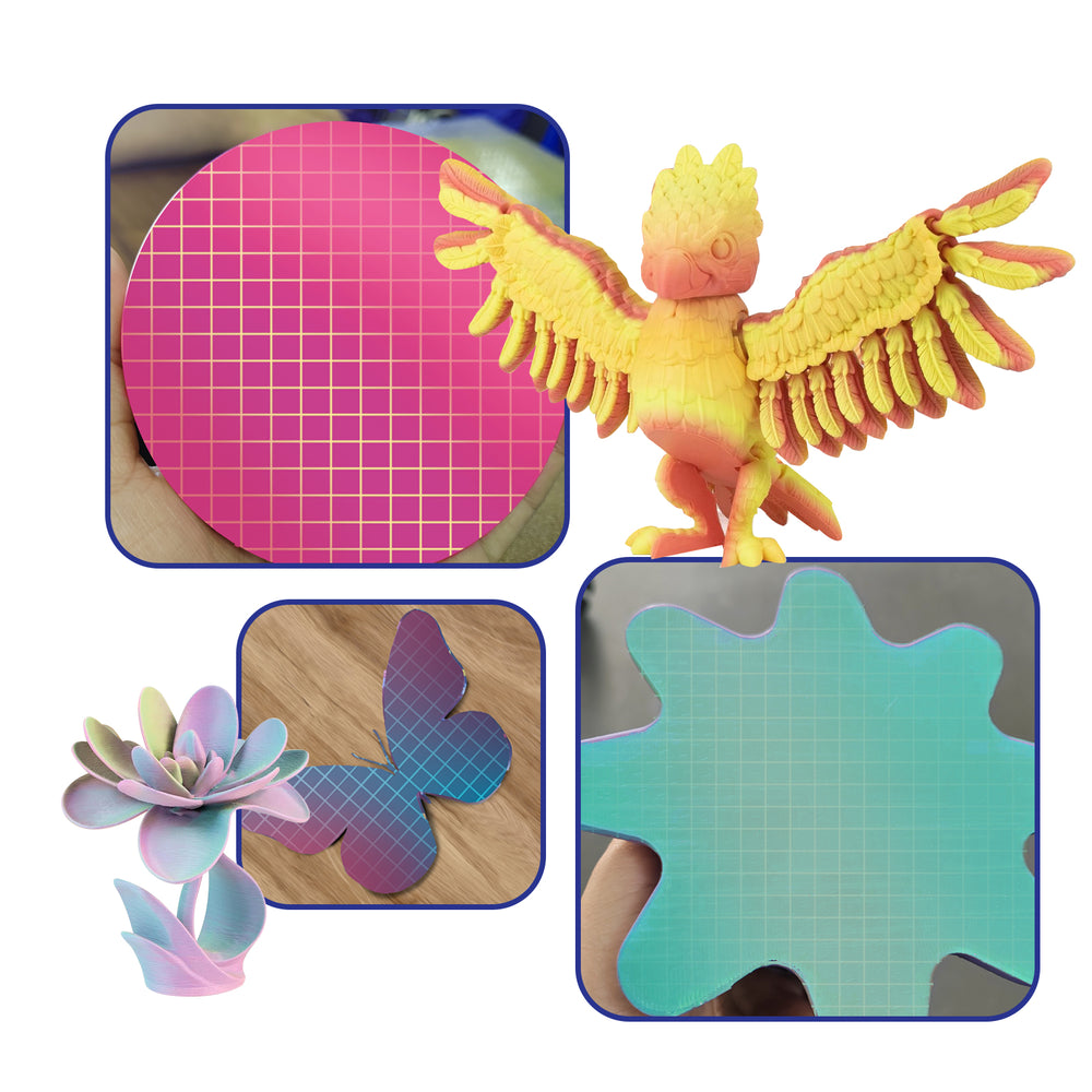 IdeaFormer Green Smooth Low-Temperature Build Plate, 257×257mm for Bambu Lab P1P/P1S/X1C/X1/X1E/A1