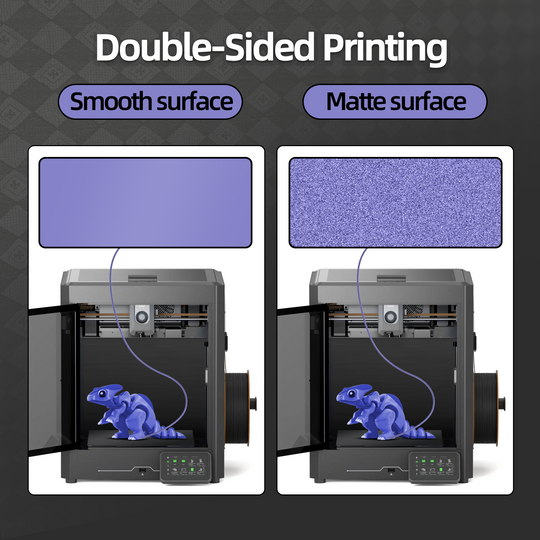 IdeaFormer 黑色光滑 PEI+纹理 PEI 弹簧钢打印平台，260×271mm，适用于 Elegoo Centauri Carbon