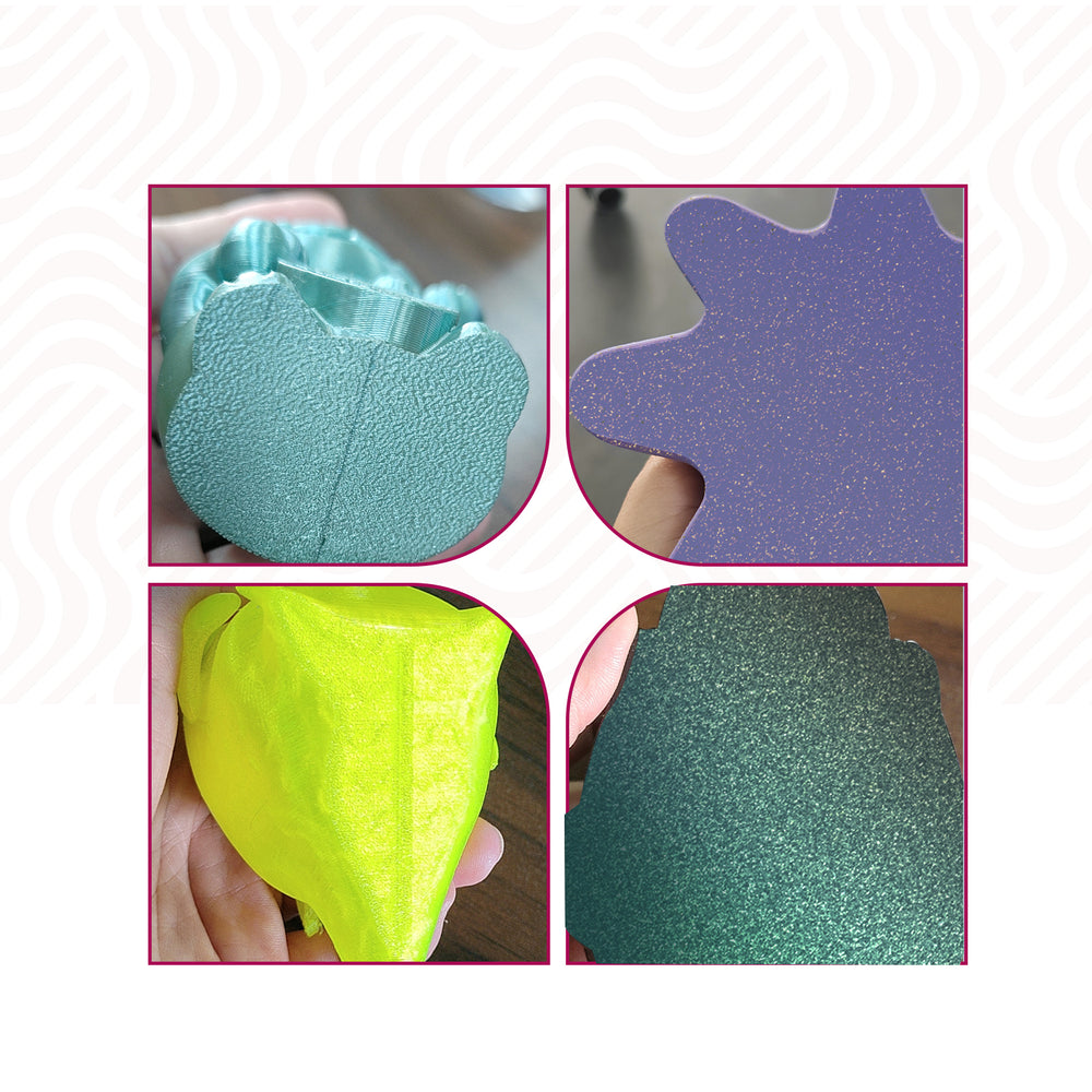 IdeaFormer Double-Sided Gold Textured PEI Spring Steel Build Plate with QR Code, 347×355mm for Bambu Lab H2D