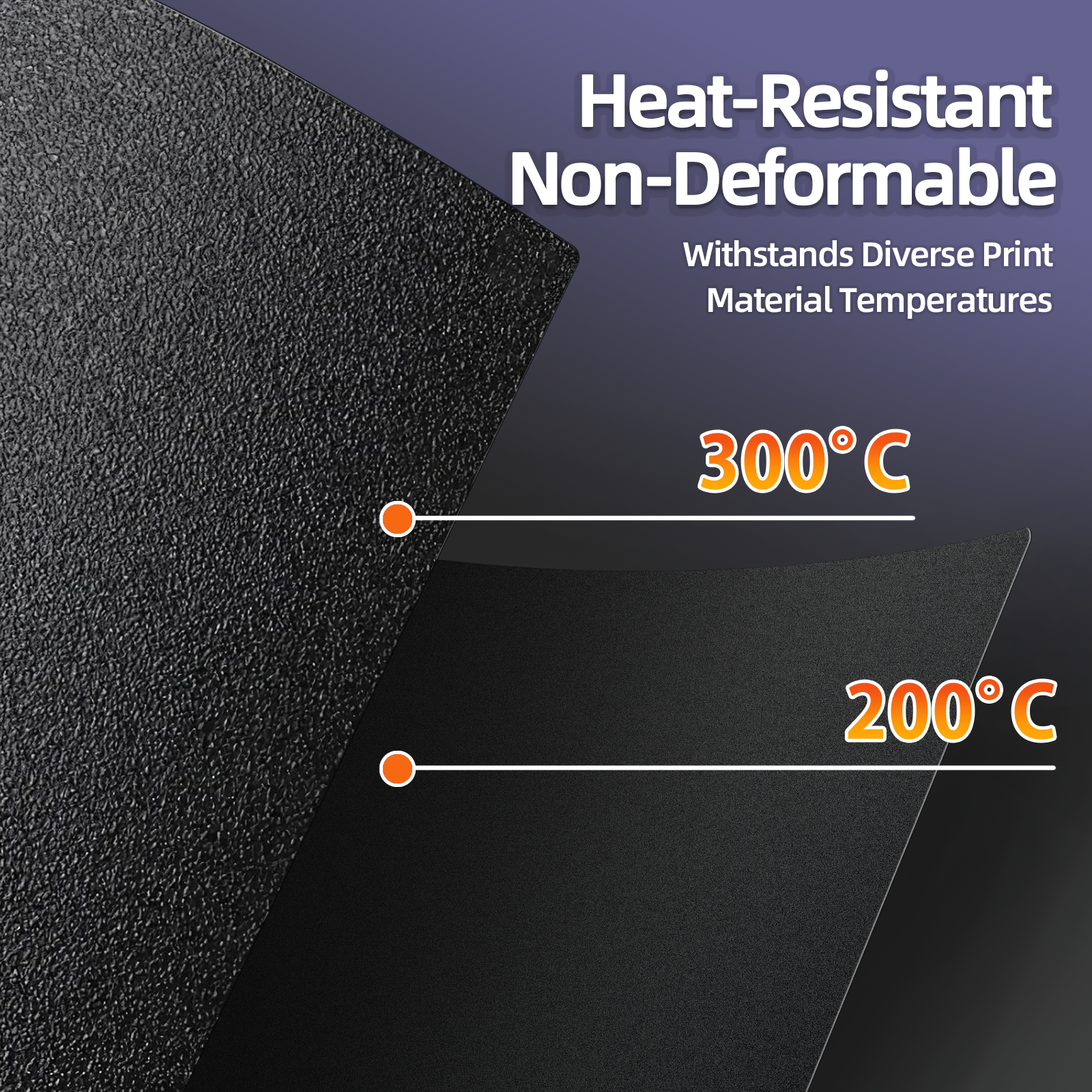 IdeaFormer Black Smooth PEI+Textured PEI Spring Steel Build Plate, 260×271mm for Elegoo Centauri Carbon