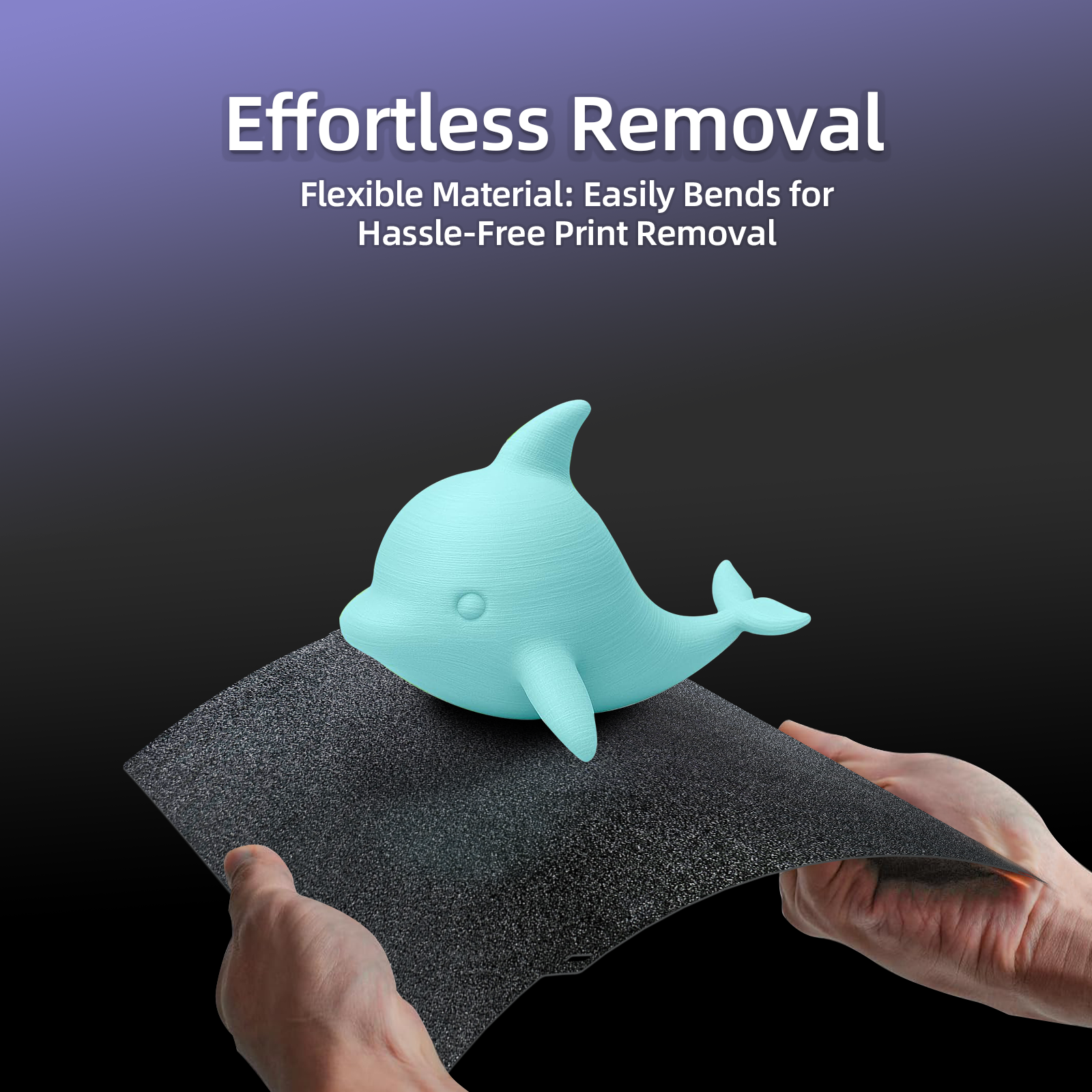 IdeaFormer Black Smooth PEI+Textured PEI Spring Steel Build Plate, 260×271mm for Elegoo Centauri Carbon