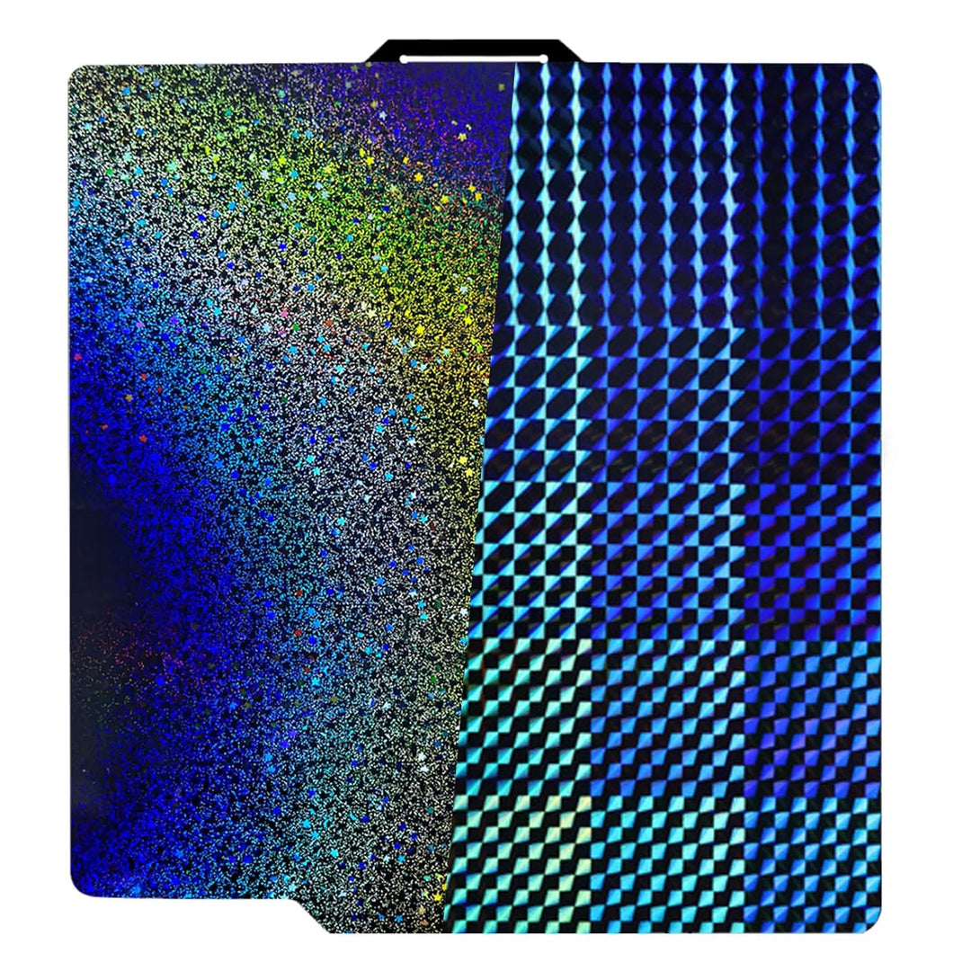 IdeaFormer Rainbow Confetti PEF+Galaxy PEY Spring Steel Build Plate, 257×257mm for Bambu Lab X1 X1C X1E P1P P1S A1