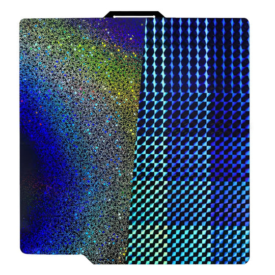 IdeaFormer Rainbow Confetti PEF+Galaxy PEY Spring Steel Build Plate, 257×257mm for Bambu Lab X1 X1C X1E P1P P1S A1