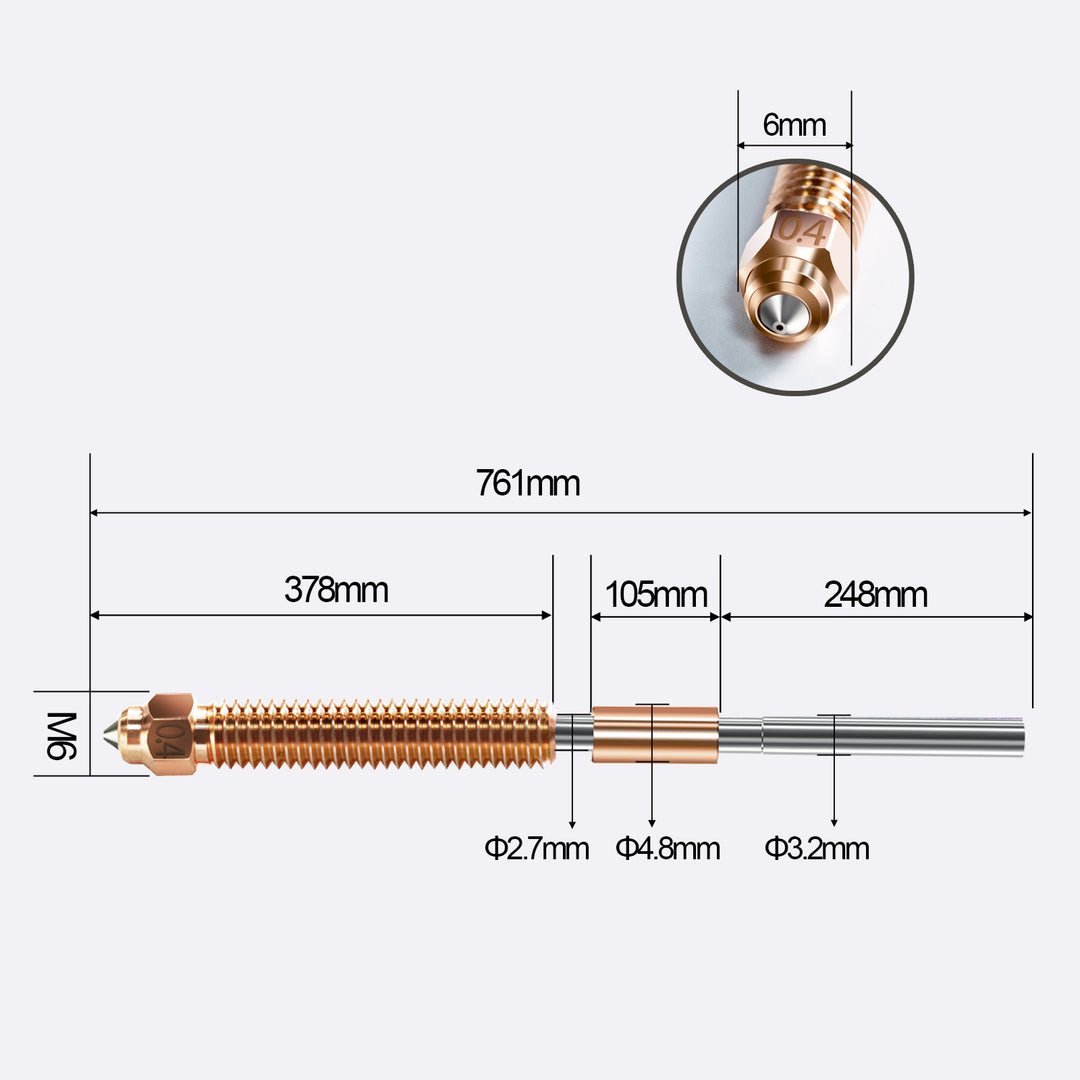 IdeaFormer 3 PCS Creality K2 Plus Nozzle, 0.4mm Quick-Swap 3D Printer Nozzle Copper Alloy and Hardened Steel Nozzle for 3D Printer K2 Plus