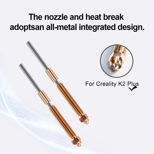 IdeaFormer 3 PCS Creality K2 Plus Nozzle, 0.4mm Quick-Swap 3D Printer Nozzle Copper Alloy and Hardened Steel Nozzle for 3D Printer K2 Plus
