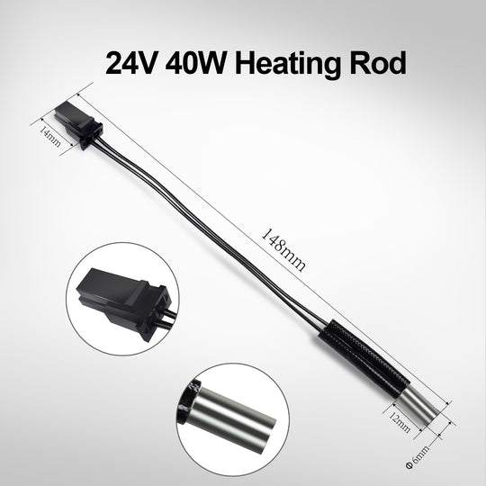 IdeaFormer Prusa i3 MK4 XL 3D Printer Heater Cartridge and Thermistor 24V 40W Kit, High Temperature Sensor of FDM 3D Printer Accessories Quick Replacement Extruder Hotend Parts Heating Tube Element