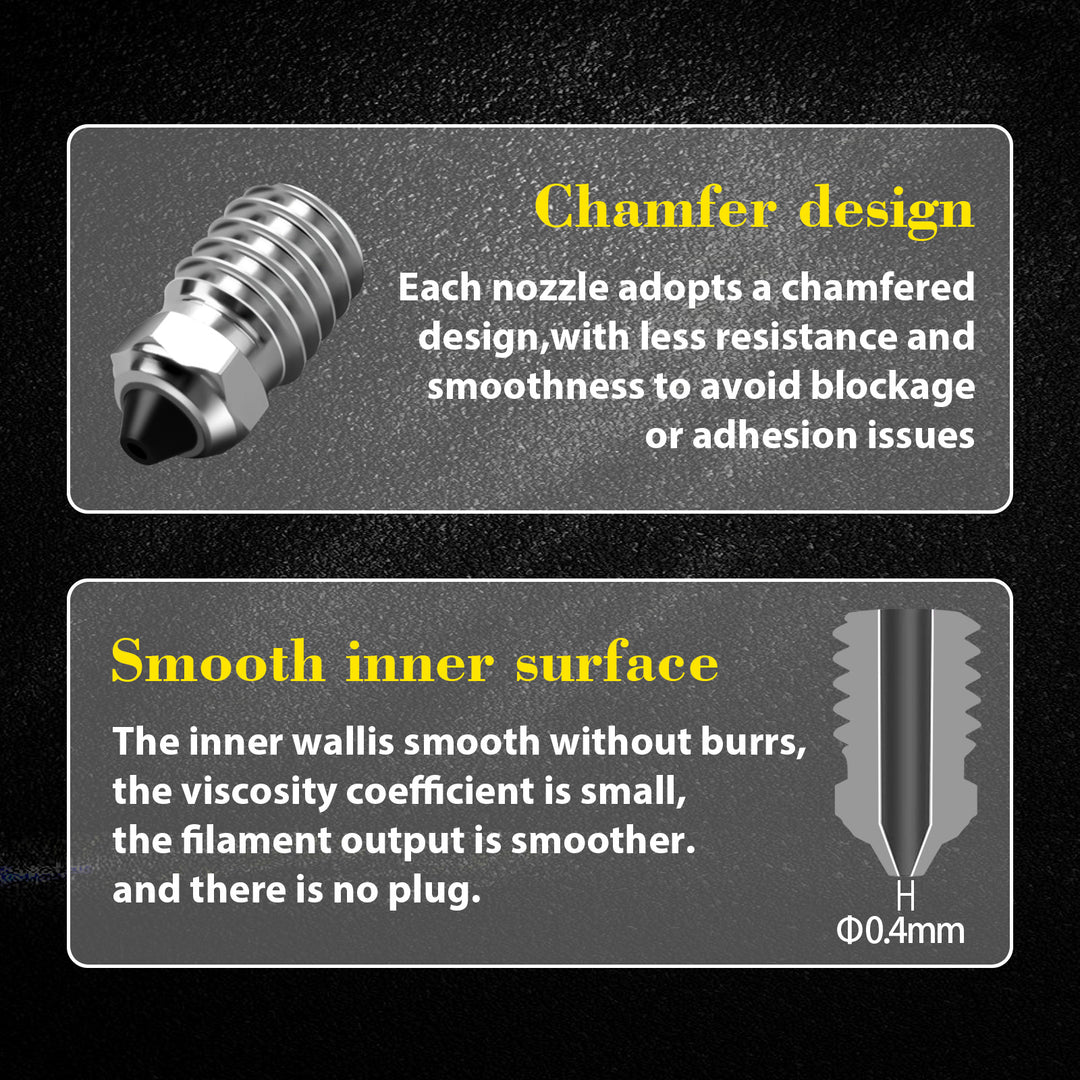 IdeaFormer Duplex Metal Printing Head Nozzle for Bambu Lab X1/X1C/X1E/P1P/P1S Printer, Copper Alloy+Hardened Steel Nozzle for Bambu Lab X1/P1 Series Printer