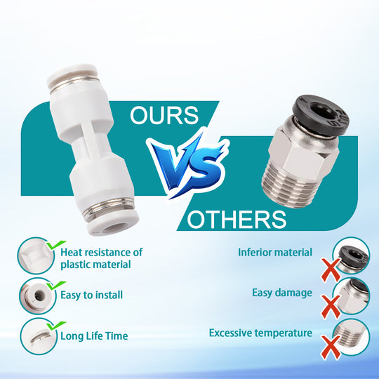 IdeaFormer PTFE Pipe Connector for Bambu Lab 3D Printer