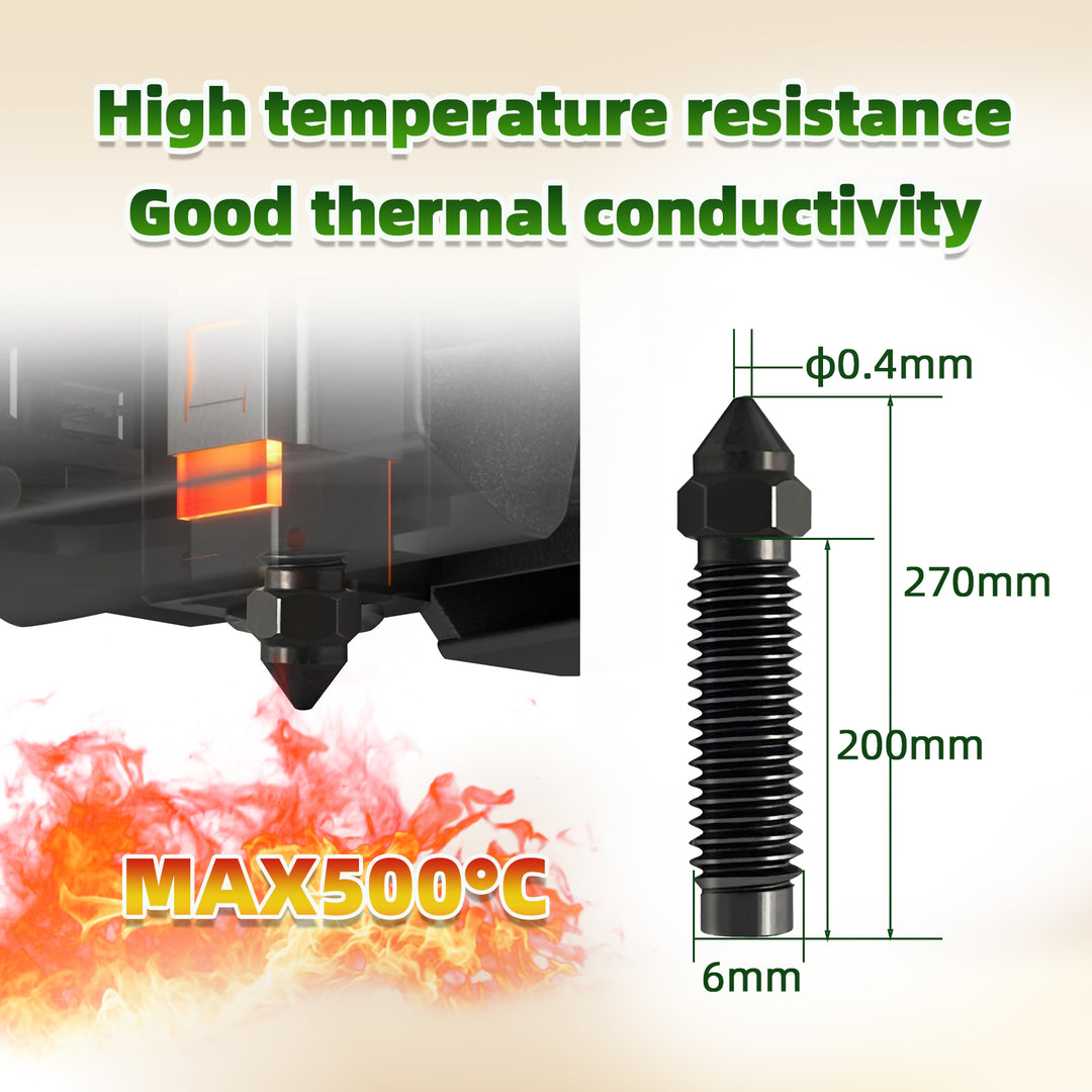 IdeaFormer 5Pcs Hardened Steel Nozzles for Elegoo Centauri Carbon 3D Printer