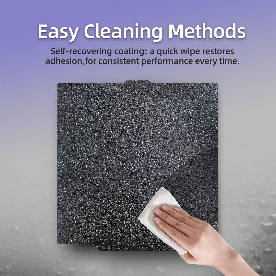 IdeaFormer 黑色光滑 PEI+纹理 PEI 弹簧钢打印平台，260×271mm，适用于 Elegoo Centauri Carbon