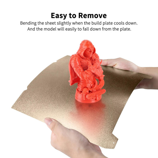 IdeaFormer Double Sided Textured Gold PEI Spring Steel Build Plate, 235x235mm for Creality K1C/K1/SE/Ender 5 S1/Ender 3/Ender 3 Pro/Ender 3 V2/Ender 3 S1 Pro/Ender 3 Neo