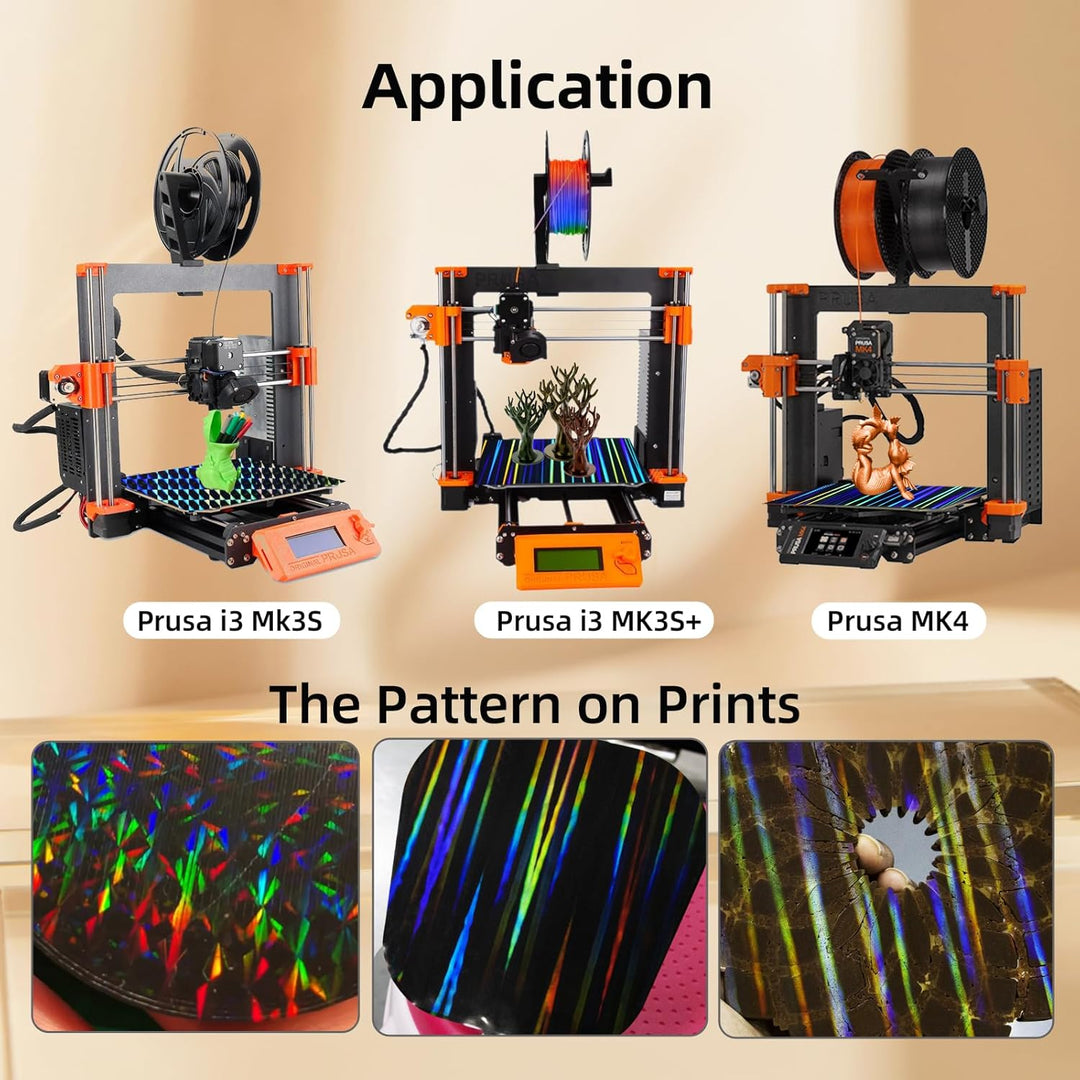 IdeaFormer Light Beam+Phantom H1H Spring Steel Build Plate,  241×253.8mm for Prusa I3 MK2 2.5S MK52 MK3S MK3S+ MK4 Core One