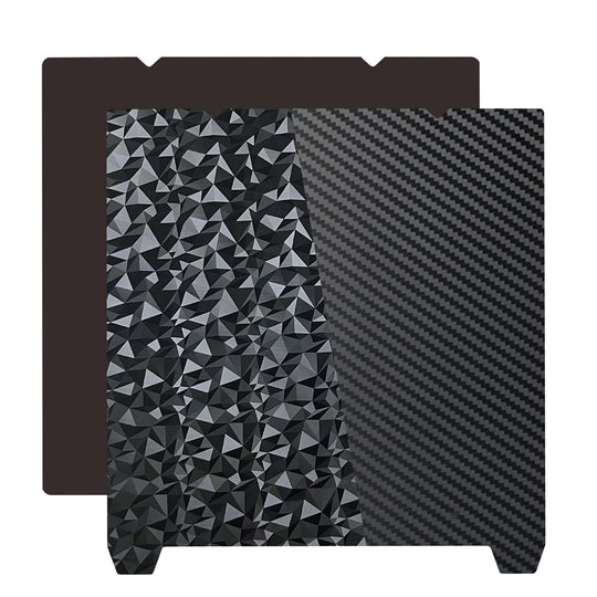 IdeaFormer Diamond PEO+Carbon Fiber PET Spring Steel Build Plate with Magnetic Plate, 235×235mm for Creality K1/K1 SE/K1C/Ender 3 S1/Ender 3 S1 Pro/Ender 5 S1/Ender 3 V3 SE/KE/Ender 3 V2/Neo