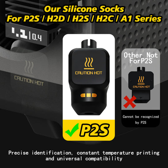 IdeaFormer 5件装打印头硅胶套，适用于Bambu Lab P2S