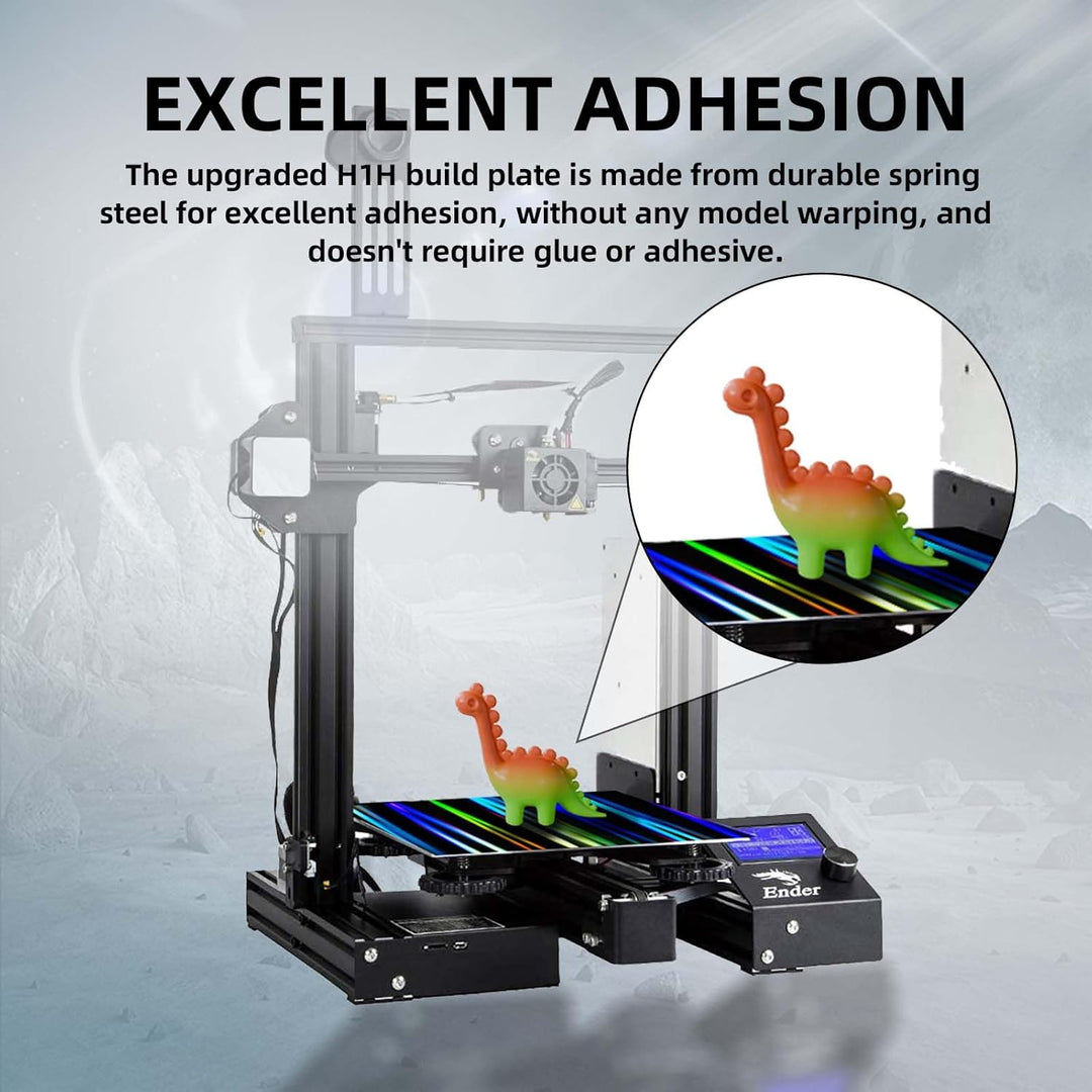 IdeaFormer Light Beam+Phantom H1H Spring Steel Build Plate, 235×235mm for Creality Ender 3/Ender 3 Pro/Ender 3 V2/Ender 3 V2 Neo/ELEGOO Neptune 3/Neptune 4/Pro