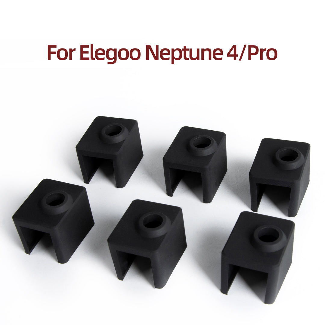 IdeaFormer 6 Pcs 3D Printer Hotend Silicone Sock Heater Block Silicone Cover for ELEGOO Neptune 4 Pro  Printer Hotend