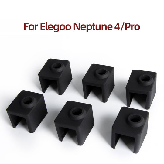 IdeaFormer 6 Pcs 3D Printer Hotend Silicone Sock Heater Block Silicone Cover for ELEGOO Neptune 4 Pro  Printer Hotend