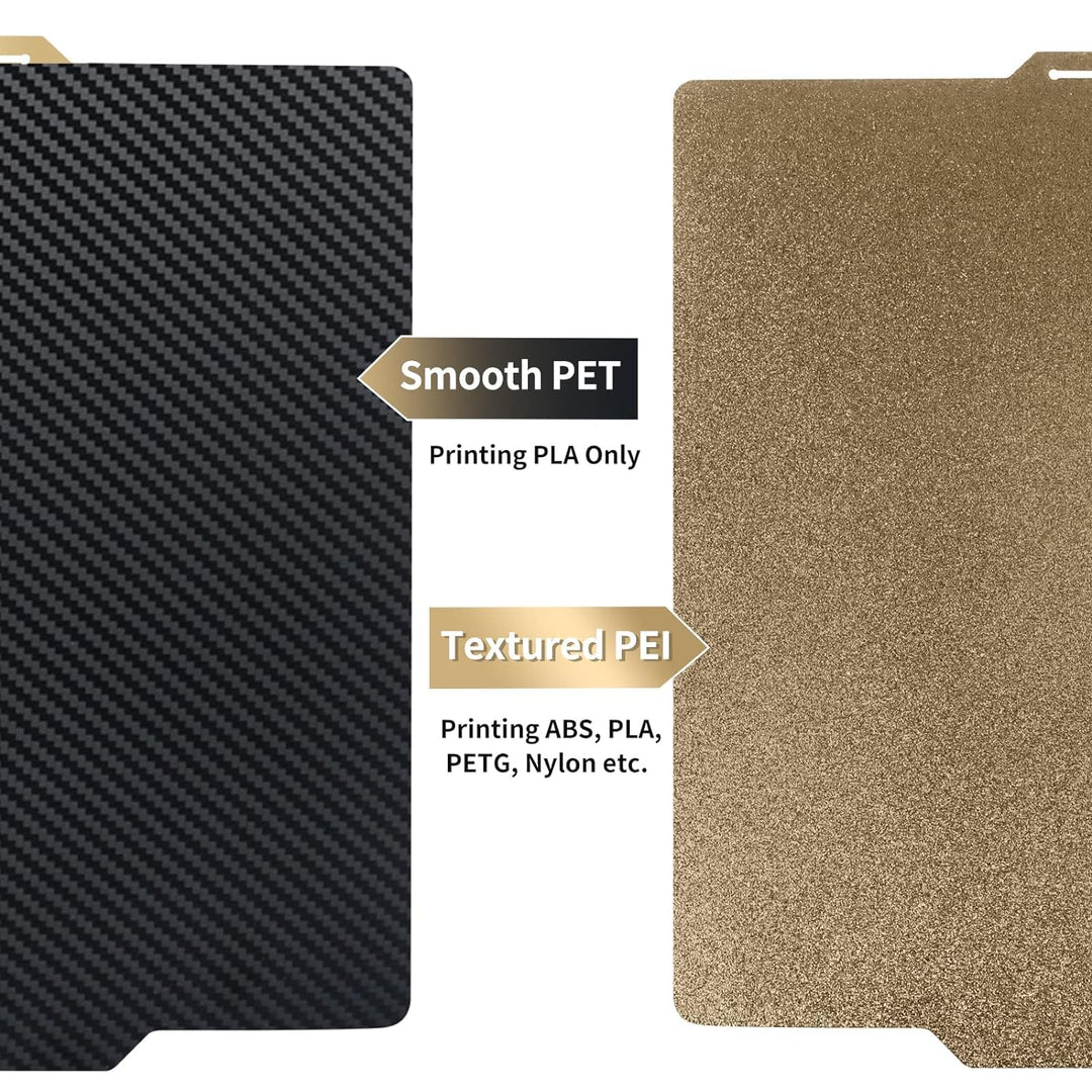 IdeaFormer Smooth Carbon Fiber PET + Textured PEI  Spring Steel Build Plate, 257×257mm for Bambu Lab X1 X1C X1E P1P P1S A1
