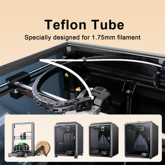 IdeaFormer PTFE Teflon Tubing 1m, 2.5mm ID × 4mm OD PTFE Teflon Tube Fits Direct Drive Extruder 3D Printer, for Bambu Lab A1/A1 mini/P1P/P1S/X1C, for Creality K1/K1 Max/Ender 3 V3 (White)