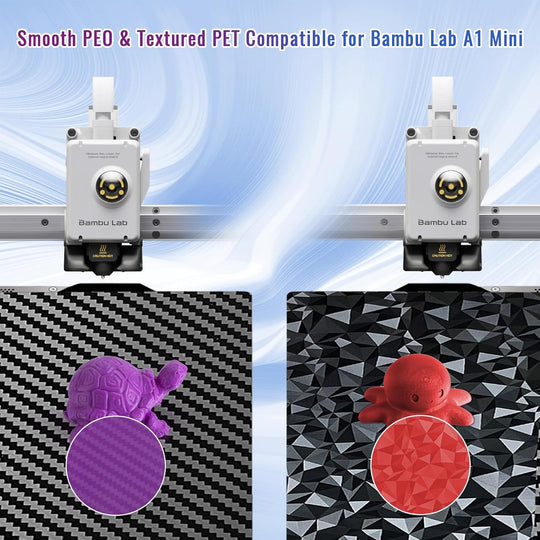 IdeaFormer Diamond PEO+Carbon Fiber PET Spring Steel Build Plate, 184×184mm for Bambu Lab A1 MIni