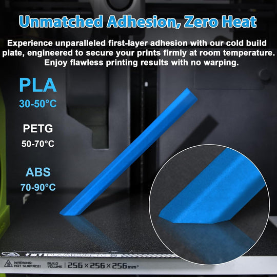 IdeaFormer Double-Sided Black Textured PEI Low-Temperature Build Plate with QR Code, 257x257mm for Bambu Lab P1P/P1S/X1C/X1/X1E/A1