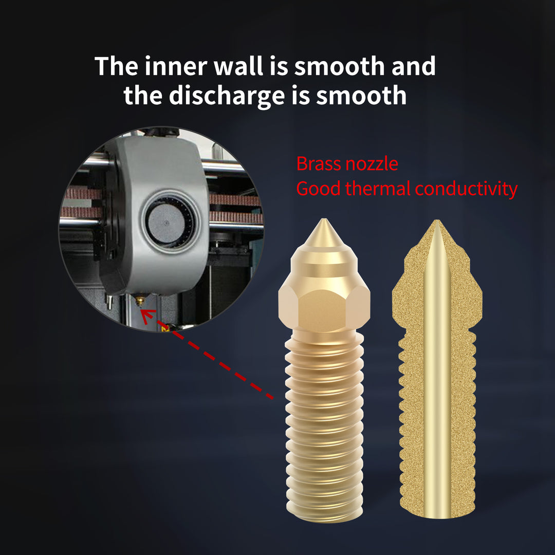 IdeaFormer K1 Nozzle Kit, 2PCS 3D Printer Hardened Steel/copper alloy nozzle/Brass Nozzles 0.2/0.4/0.6/0.8mm, High Speed Printing and High Flow Extruder Nozzle for Creality K1/K1 Max,CR-M4 3D Printer