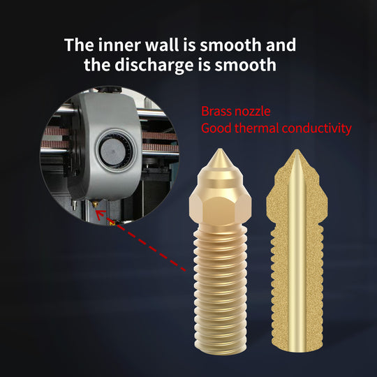 IdeaFormer K1 Nozzle Kit, 2PCS 3D Printer Hardened Steel/copper alloy nozzle/Brass Nozzles 0.2/0.4/0.6/0.8mm, High Speed Printing and High Flow Extruder Nozzle for Creality K1/K1 Max,CR-M4 3D Printer