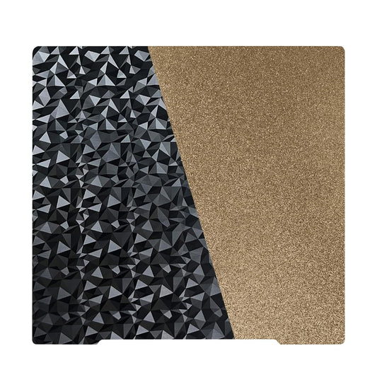 IdeaFormer Smooth Diamond PEO+Gold Textured PEI Spring Steel Build Plate,  241×253.8mm for Prusa I3 MK2 2.5S MK52 MK3S MK3S+ MK4 Core One