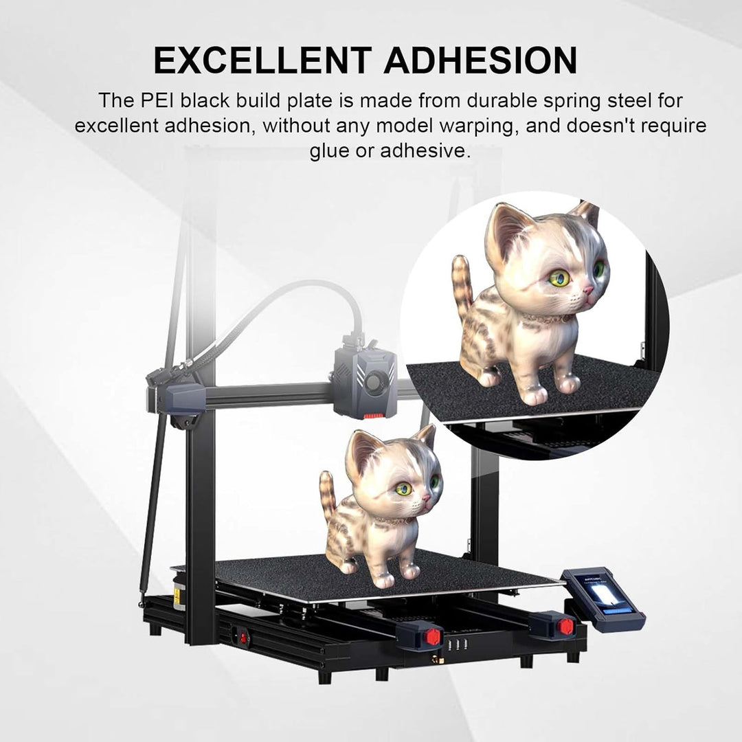 IdeaFormer Double-Sided Black Textured PEI Spring Steel Build Plate, 410×410mm for Anycubic Chiron for Voron 400/CR-10 S4/CR-6 Max/RepRap X400/T-REX/2+/T-Rex 3.0/Raptor 2