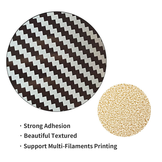 IdeaFormer Smooth Carbon Fiber PET + Textured PEI  Spring Steel Build Plate, 257×257mm for Bambu Lab X1 X1C X1E P1P P1S A1