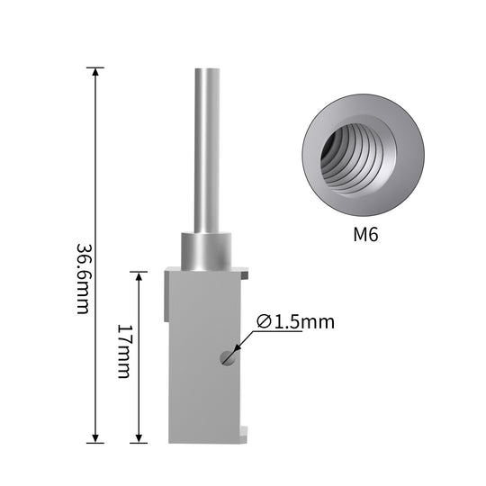 IdeaFormer For Bambu Lab X1 X1C P1P P1S hot Plated Copper Heat break Heat block high temperature 500 Replacement Throat 3D printing part
