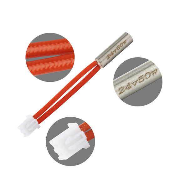 IdeaFormer 2Pcs 24V 50W Cartridge Heater For Elegoo Neptune 4 3D Printer Parts Heating Rod Thermistor For Neptune 4 Pro Hotend