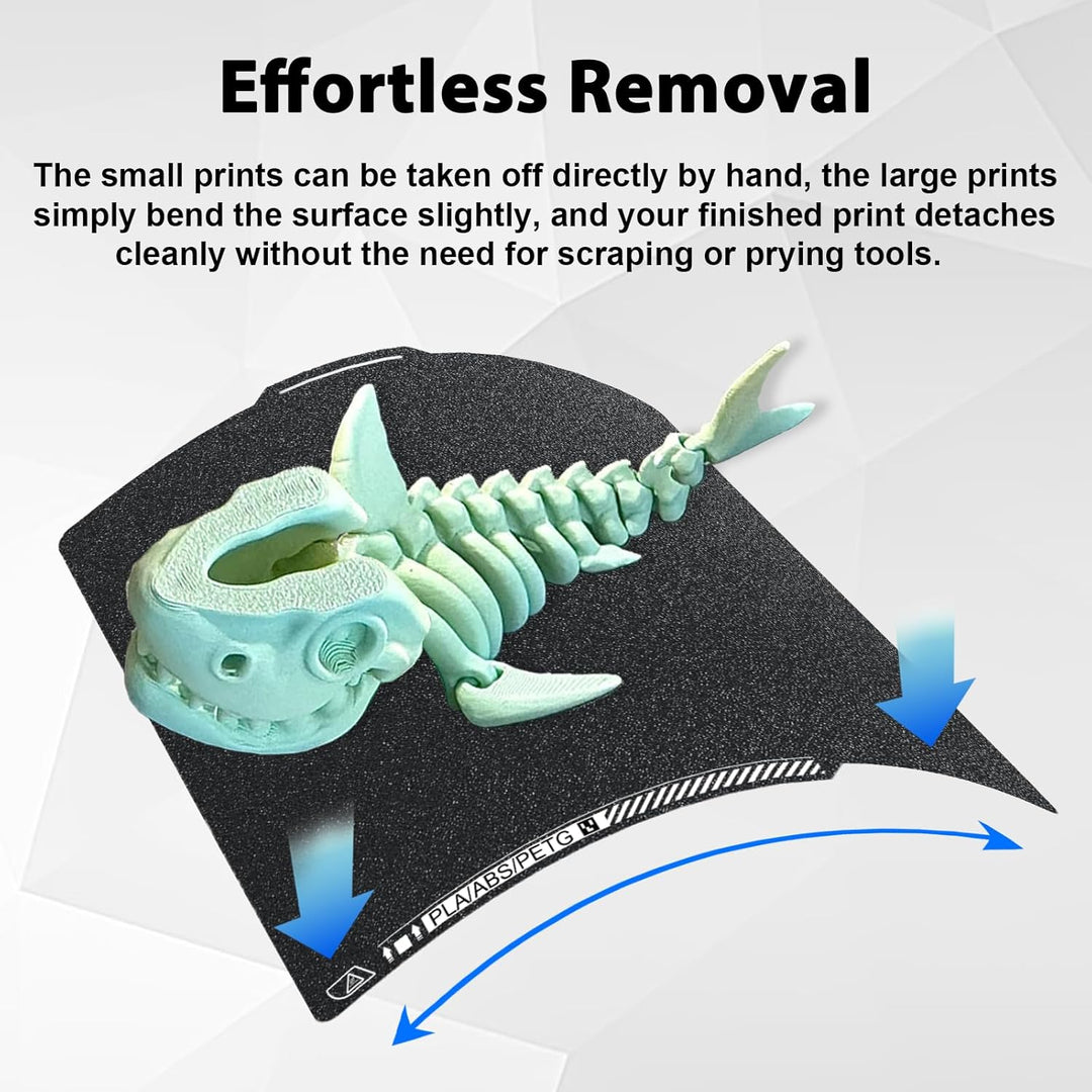 IdeaFormer Double-Sided Black Textured PEI Low-Temperature Build Plate with QR Code, 257x257mm for Bambu Lab P1P/P1S/X1C/X1/X1E/A1