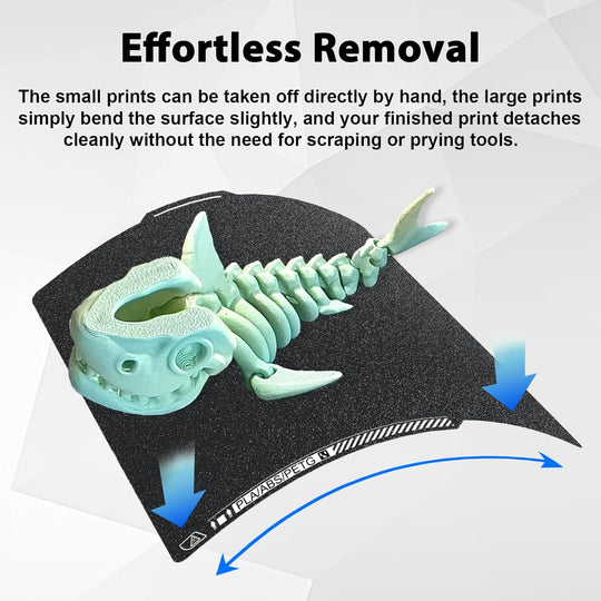 IdeaFormer Double-Sided Black Textured PEI Low-Temperature Build Plate with QR Code, 257x257mm for Bambu Lab P1P/P1S/X1C/X1/X1E/A1