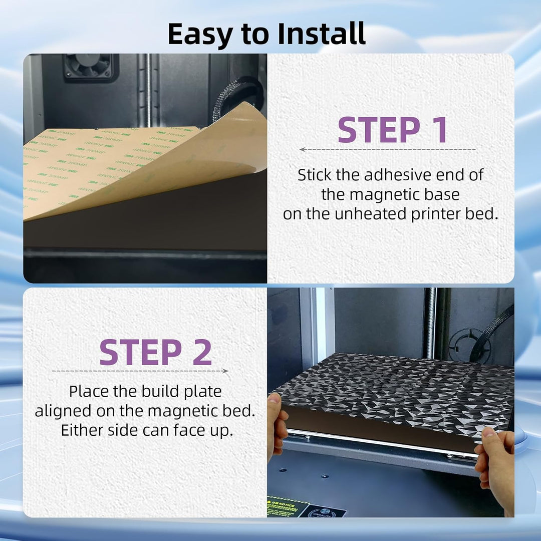 IdeaFormer Diamond PEO+Carbon Fiber PET Spring Steel Build Plate with Magnetic Plate, 235×235mm for Creality K1/K1 SE/K1C/Ender 3 S1/Ender 3 S1 Pro/Ender 5 S1/Ender 3 V3 SE/KE/Ender 3 V2/Neo