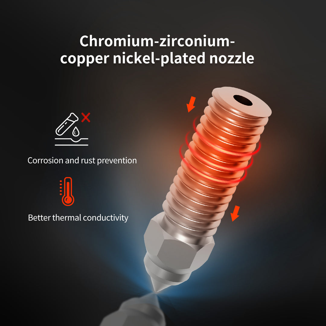 IdeaFormer K1 Nozzle Kit, 2PCS 3D Printer Hardened Steel/copper alloy nozzle/Brass Nozzles 0.2/0.4/0.6/0.8mm, High Speed Printing and High Flow Extruder Nozzle for Creality K1/K1 Max,CR-M4 3D Printer