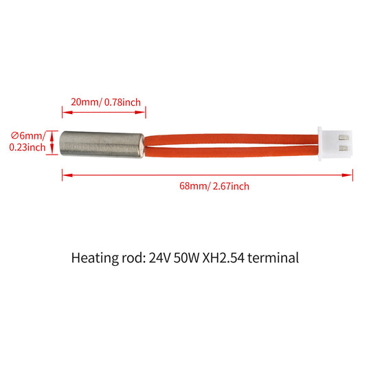 IdeaFormer 2Pcs 24V 50W Cartridge Heater For Elegoo Neptune 4 3D Printer Parts Heating Rod Thermistor For Neptune 4 Pro Hotend
