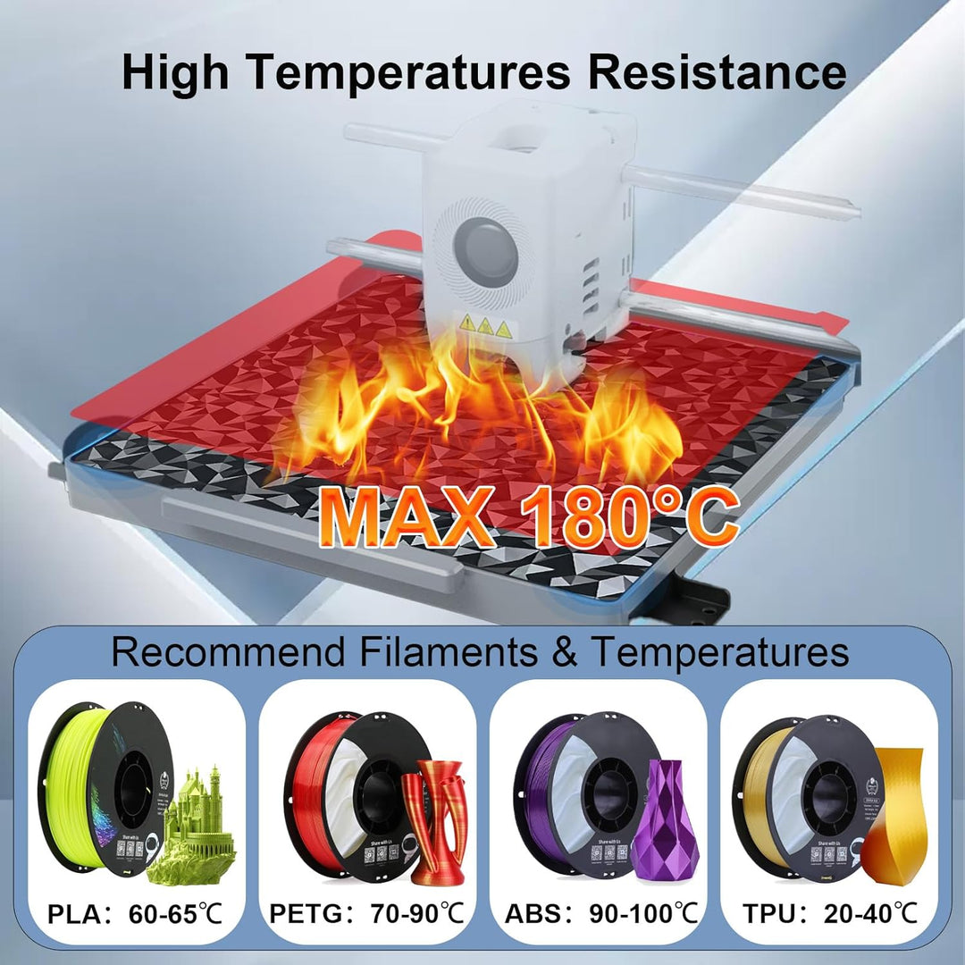 IdeaFormer Smooth Diamond PEO+Carbon Fiber PET Spring Steel Build Plate, 235x235mm for Flashforge Adventurer 5M/5M Pro/AD5X