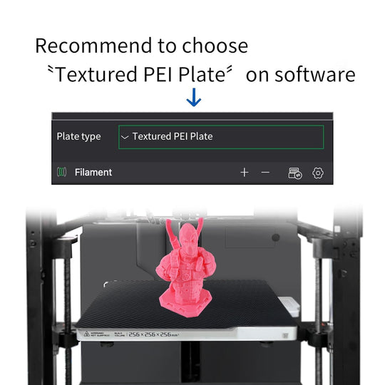 IdeaFormer Smooth Carbon Fiber PET + Textured PEI  Spring Steel Build Plate, 257×257mm for Bambu Lab X1 X1C X1E P1P P1S A1