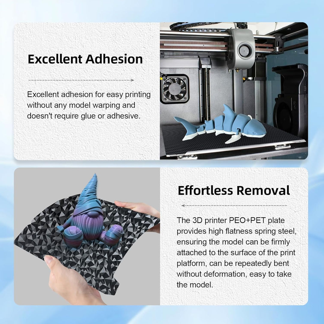 IdeaFormer Diamond PEO+Carbon Fiber PET Spring Steel Build Plate with Magnetic Plate, 235×235mm for Creality K1/K1 SE/K1C/Ender 3 S1/Ender 3 S1 Pro/Ender 5 S1/Ender 3 V3 SE/KE/Ender 3 V2/Neo