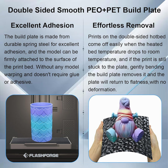 IdeaFormer Smooth Diamond PEO+Carbon Fiber PET Spring Steel Build Plate, 235x235mm for Flashforge Adventurer 5M/5M Pro/AD5X