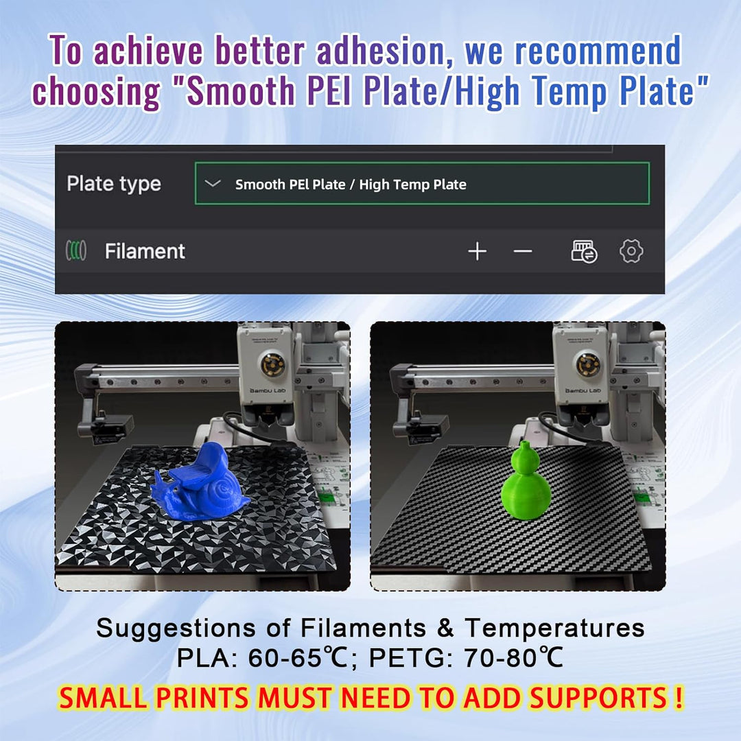 IdeaFormer Diamond PEO+Carbon Fiber PET Spring Steel Build Plate, 184×184mm for Bambu Lab A1 MIni