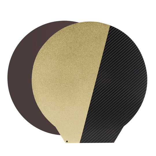 IdeaFormer Carbon Fiber PET+Textured Gold PEI Spring Steel Build Plate, Round 220mm for Ender 3