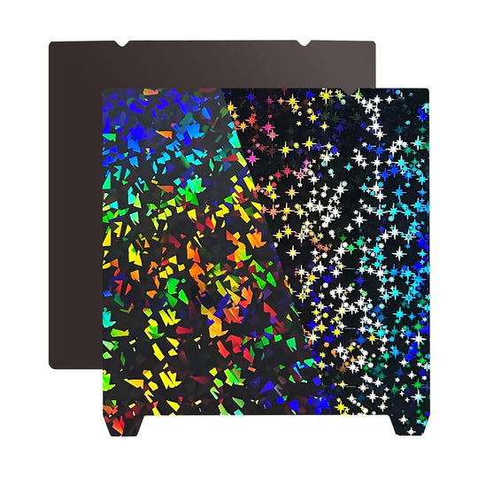 IdeaFormer Rainbow Confetti PEF+Galaxy PEY Spring Steel Build Plate with Magnetic Plate, 235×235mm for Creality K1/K1 SE/K1C/Ender 3 S1/Ender 3 S1 Pro/Ender 5 S1/Ender 3 V3 SE/KE/Ender 3 V2/Neo