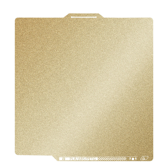 IdeaFormer Double Sided Gold Textured PEI Spring Steel Build Plate with QR Code, 257×257mm for Bambu Lab X1/X1C/P1P/P1S/A1