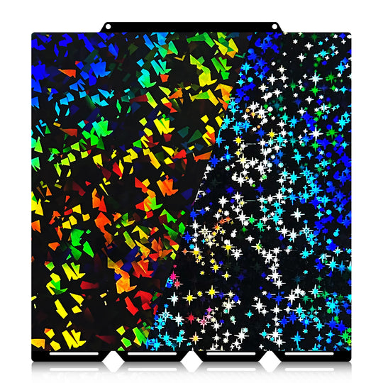 IdeaFormer Rainbow Confetti PEF+Galaxy PEY Spring Steel Build Plate, 276×293mm for Snapmaker U1 3D Printer
